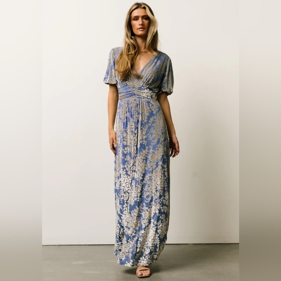 chinese dress ladies Baltic Born Womens Leslie Velvet Maxi Dress | Mulberry